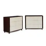 Gilbert Rohde, dressers, model 4140, pair, and headboard