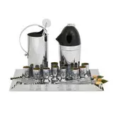 Norman Bel Geddes, barware, collection of 27 items