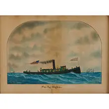 Jas.E. Forsythe, Fire Tug' Alpha. (Folk Art)