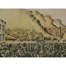 Gibson & Co., The Great Fire at Chicago Oct. 9th 1871. View from the West Side, 1871