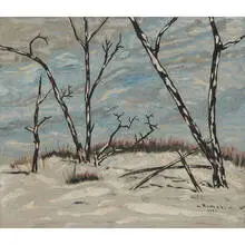 Frederick Remahl, Winter Landscape, 1957