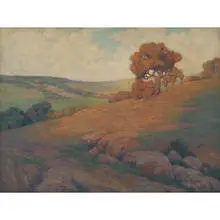 John H. Carlsen, Landscape with Rocky Hills and Trees