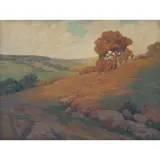 John H. Carlsen, Landscape with Rocky Hills and Trees