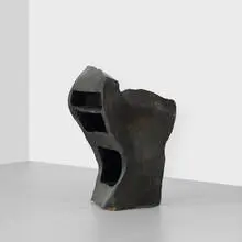 Ron Arad, Sculptural stool, c. 1985, welded and blackened steel