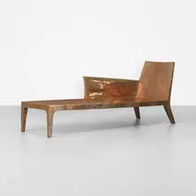 Paul Mathieu, chaise lounge, c. 2005, copper over wood