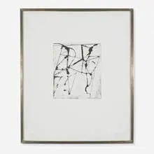 Etchings to Rexroth by Brice Marden, 1986, sugarlift, aquatint, open bite, drypoint and scraping on paper, sold Sep 2012