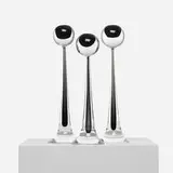 Cenedese, candlesticks, set of three, c. 1975, glass