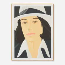 Ada in White Hat by Alex Katz, 1990, screenprint on paper, sold Sep 2012