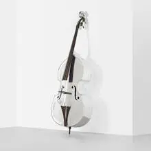 John Burdick, bass, c. 1932, polished aluminum, zebrano, wire