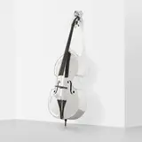 John Burdick, bass, c. 1932, polished aluminum, zebrano, wire