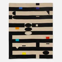 tapestry by Yaacov Agam, 1971, hand-woven wool, sold Sep 2012