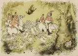 Ronald Searle, Untitled, Ronald Searle (1920-2011) THE KILL Lithograph printed in colours