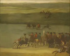 Untitled by John Wootton, John Wootton (c.1682-1764) NEWMARKET HEATH Oil on canvas 62.8 x 75.5cm, sold Apr 2019