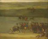 John Wootton, Untitled, John Wootton (c.1682-1764) NEWMARKET HEATH Oil on canvas 62.8 x 75.5cm