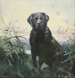 Untitled by Arthur K. Maderson, oil on board 39.5 x 37cm ., sold Apr 2019