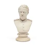 Doulton Lambeth White Stoneware Bust, Untitled, 1885