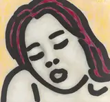 C. O. Paeffgen, Frauenkopf, 1992, Acryl auf Leinwand
