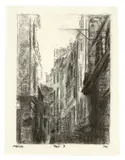 Lyonel Feininger, Paris IV, 1931, Kohle auf Japanbütten