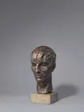 Selbstbildnis by Renée Sintenis, 1926, Bronze mit brauner Patina, auf Steinsockel montiert, sold Dec 2023