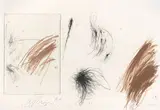Arnulf Rainer, Parallel Malaktion mit Schimpanzen, 1979, Pastel, Graphit, Farbstift und Papier auf Karton