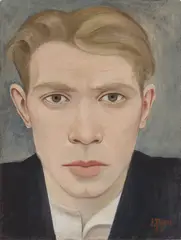 Ernst Thoms, o.T. Selbstbildnis, 1926, Öl auf Karton