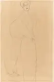 Gustav Klimt, Bildnis Paula Zuckerkandl (Stehend nach rechts, Wiederholung der Beine)
