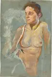 Max Klinger, Studien von zwei weiblichen Halbakten (vorder- und rückseitig)