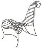 André Dubreuil, Spine chair, 1988, Welded and painted steel