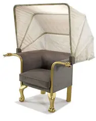 Postmodern, Articulated throne canopy chair, c. 2000, Custom