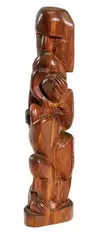 Patrocinio Barela, Untitled (Figure with Three Faces), 1961, Wood