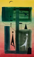 Robert P. McChesney, Dancing School, 1944, Gouache and ink on paper