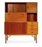 Peter Hvidt & Orla Molgaard-Nielsen, Danish cabinet and shelf, c. 1960, Teak