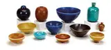 Berndt Friberg, Group of 12 vessels (3 vases; 8 bowls; 1 jar with lid)