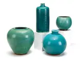 Eva Staehr-Nielsen, Eva Staehr-Nielsen vase and three additional Saxbo vessels (4), Glazed ceramic
