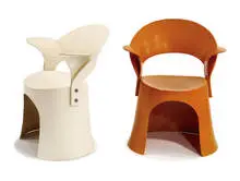 Nanna Ditzel, Pair of chairs, 1969, Fiberglass
