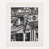 Robert Cottingham, One Way, 1984, lithograph
