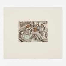 Amy Cutler, Casting Lots, 2011, etching with aquatint in colors