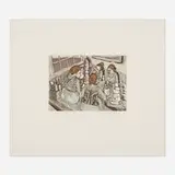 Amy Cutler, Casting Lots, 2011, etching with aquatint in colors
