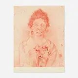 Jim Dine, Nancy Outside in July V, 1978, etching with soft ground and drypoint on Kozo cream paper