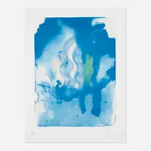Reflections V by Helen Frankenthaler, 1995, lithograph in colors on Lana white mould-made paper, sold May 2021