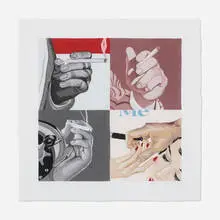 Julia Jacquette, Men's Hands, Smoking, 2000, iris print