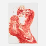David Hockney, Red Celia (from the Moving Focus series), 1984, lithograph in colors on HMP handmade paper