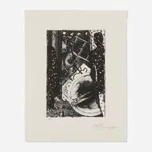Winter by Jasper Johns, 1986-89, lithograph, sold May 2021