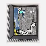 Roy Lichtenstein, Painting on Canvas (from the Paintings series), 1984, woodcut, lithograph and collage on Arches 88