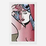 Roy Lichtenstein, Nude with Blue Hair (from the Nude series), 1994, relief print in colors on Rives BFK mold-made paper