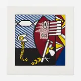 Roy Lichtenstein, American Indian Theme I, 1980, woodcut in colors on handmade Suzuki paper