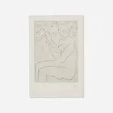 Henri Matisse, Figure lisant, 1929, drypoint