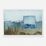 Jan Montyn, Toscane Rain, 1983, etching in colors