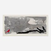 Robert Moskowitz, The Red and the Black, 1988, woodcut in colors
