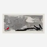 Robert Moskowitz, The Red and the Black, 1988, woodcut in colors
